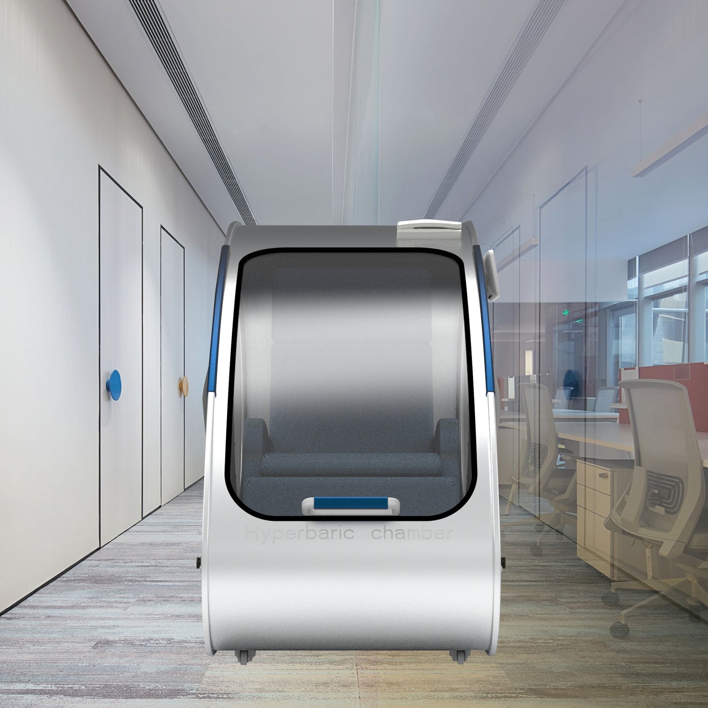 O2BAY Natural Therapy 1.5-2ATA Hard Shell Sitting Hyperbaric Chamber For Commercial and Home Use.