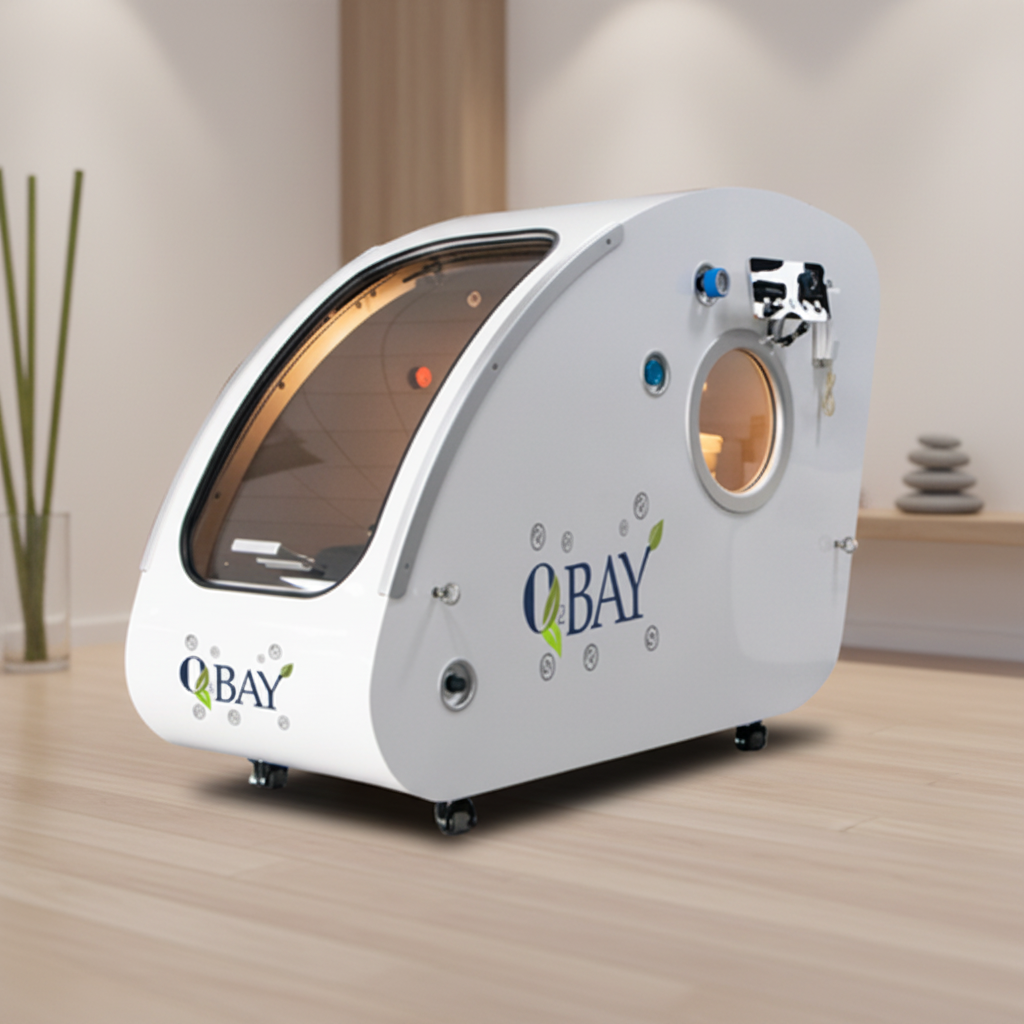 O2BAY 2ATA Hard Shell Sitting Hyperbaric Chamber For Commercial and Home Use.