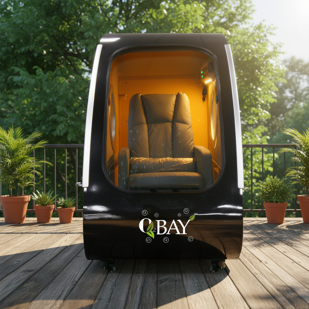 O2BAY Natural Therapy 2ATA Hard Shell Sitting Hyperbaric Oxygen Chamber For Commercial and Home Use.
